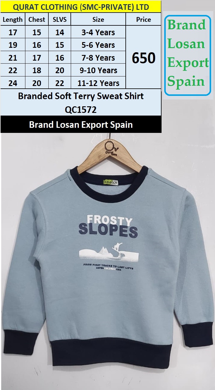 Losan Brand Soft Terry Sweatshirt QC1572 Export Spain