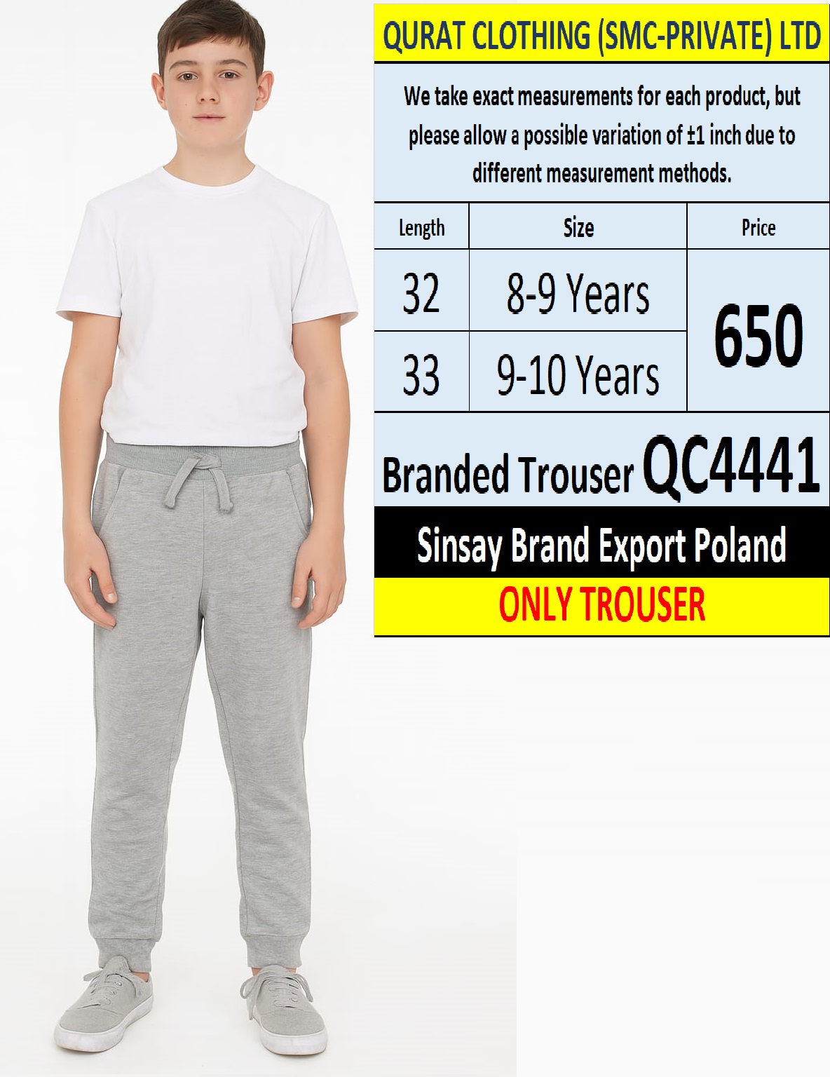 Sinsay Brand Trouser Export Poland - QC4441