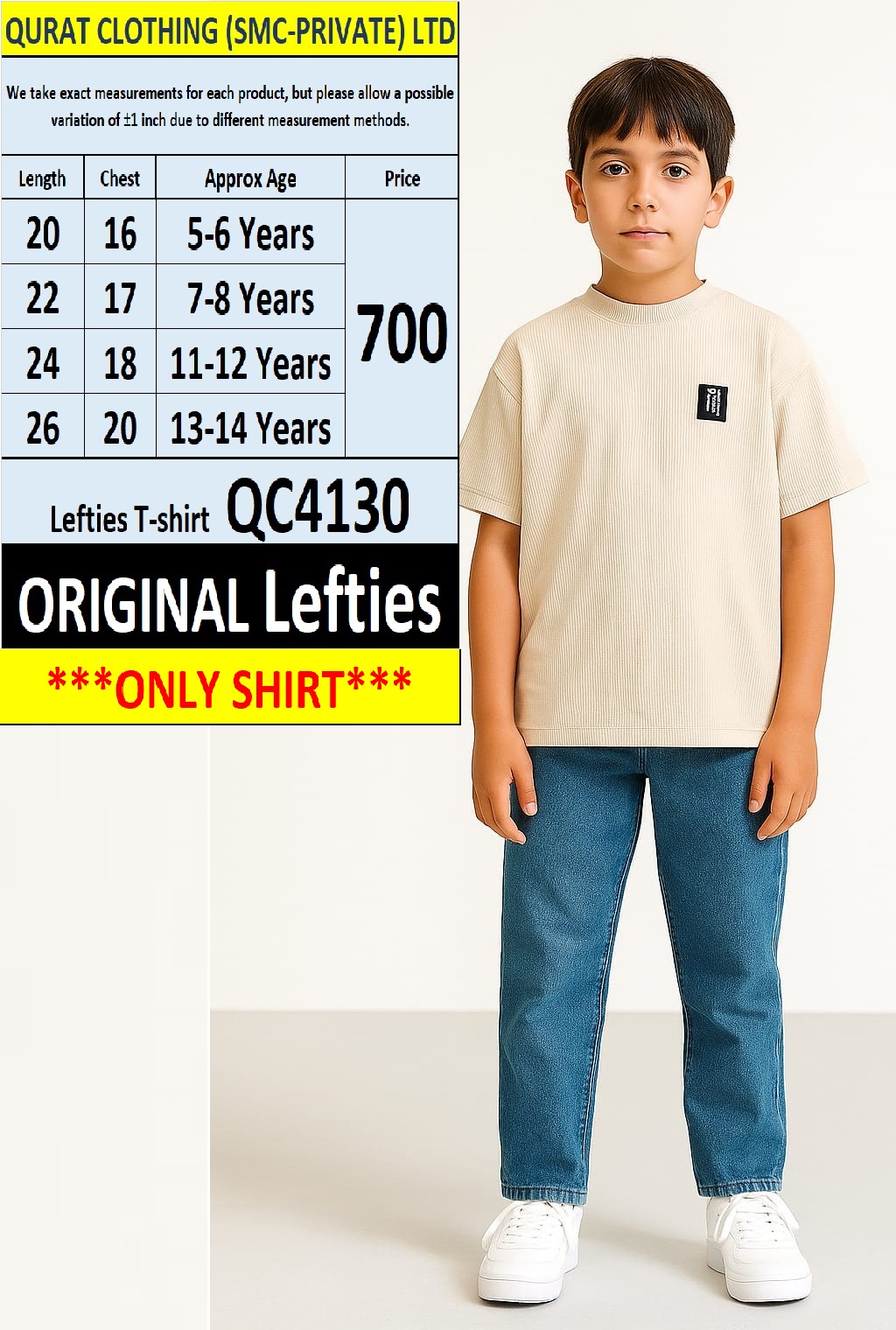 Original Lefties Brand Trending Down Shoulder / Over Size T-shirt Export Spain, UK & USA - QC4130