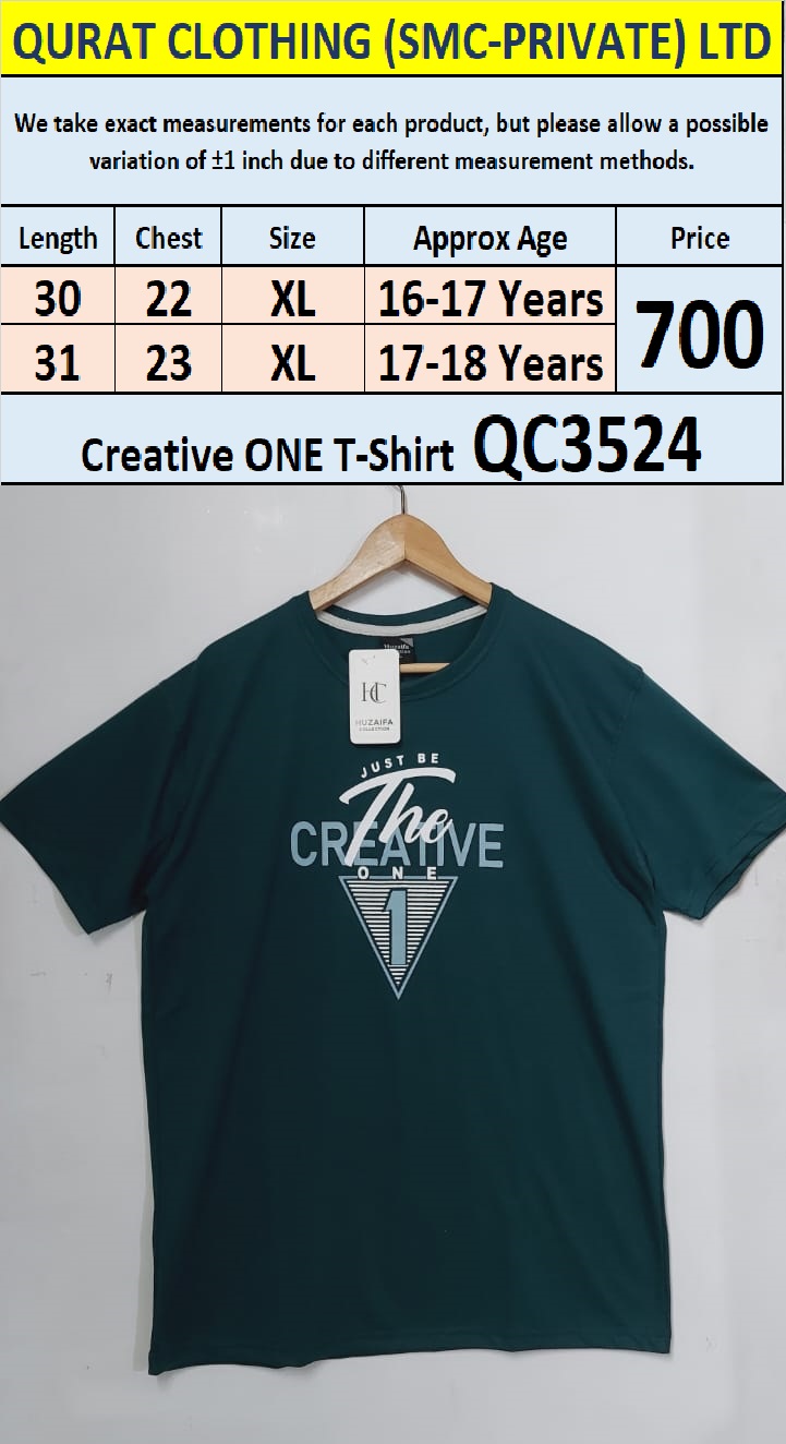 Soft Cotton Blended Creative ONE - T-Shirt QC3524