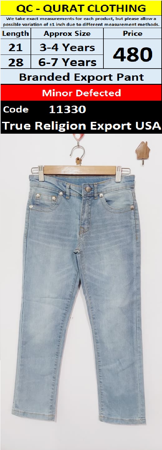 True Religion USA Light Blue Branded Export Pant – QC11330 (Minor Defected)