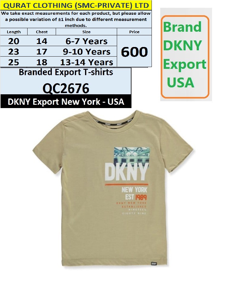 DKNY Brand T-shirt QC2676 Export New York - USA