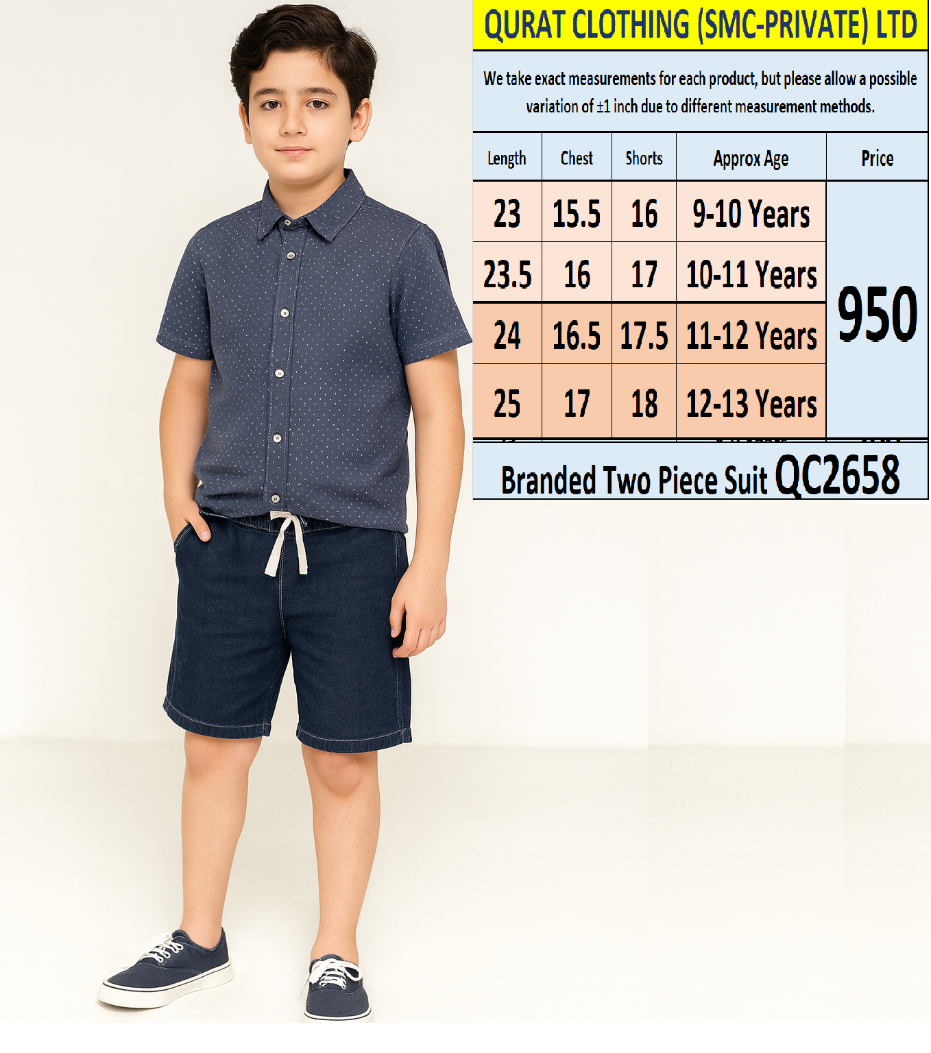 Branded Two Piece Suit QC2658 Export 