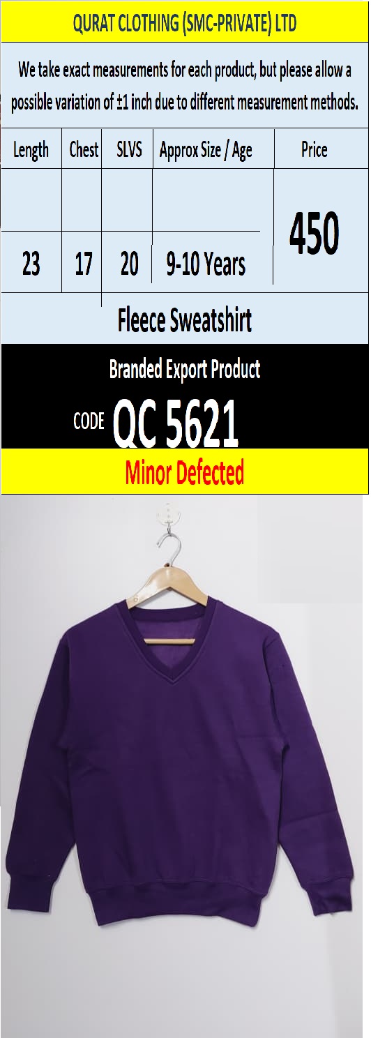 Fleece Sweatshirt Minor Defected) - QC5621