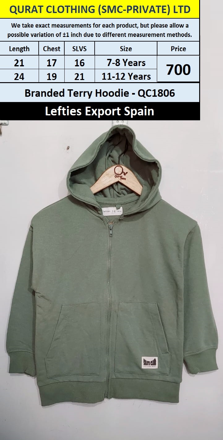 Lefties Brand Terry Hoodie QC1806 Export Spain