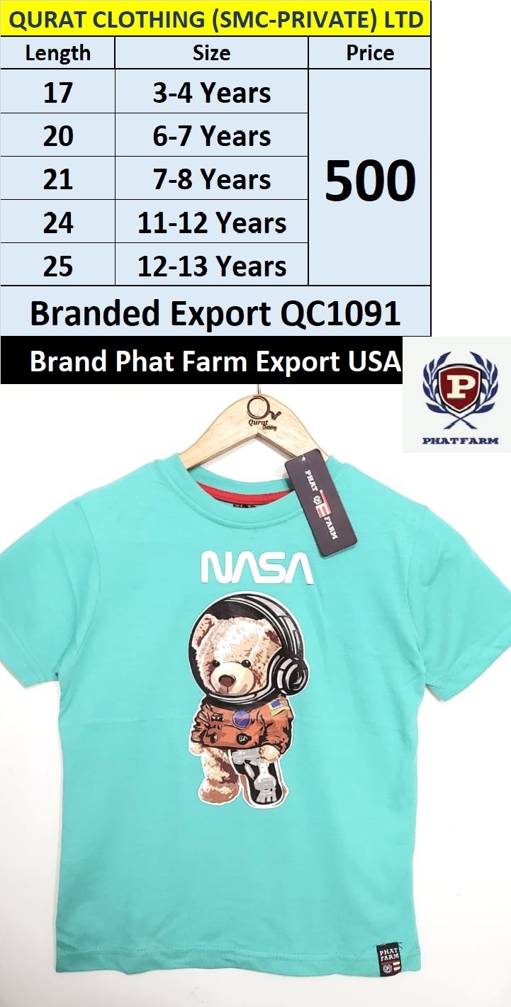 Phat Farm Brand NASA T-shirt QC1091 Export USA