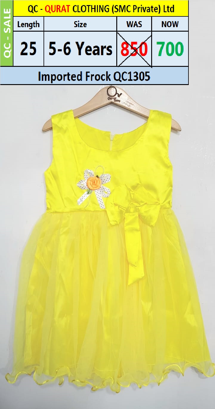 Imported Yellow Frock QC1305