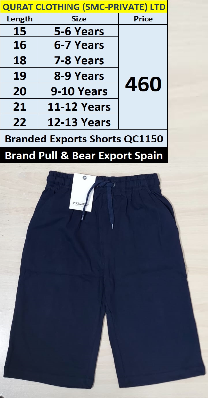 Pull & Bear Branded Shorts QC1150 Export Spain 