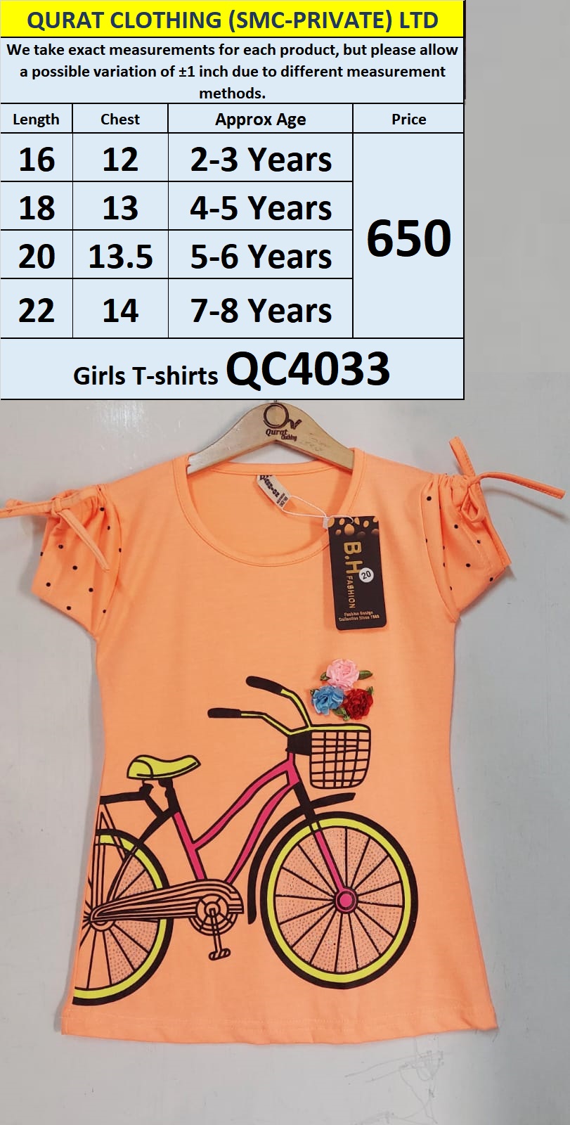Girls T-shirts QC4033