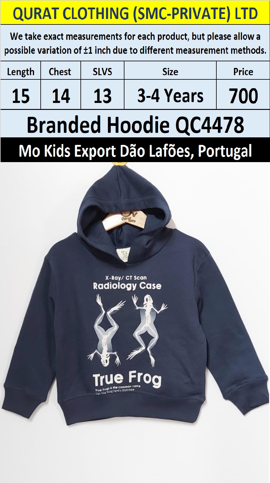 MO Clothing Brand Hoodie Export Dão Lafões, Portugal - QC4478