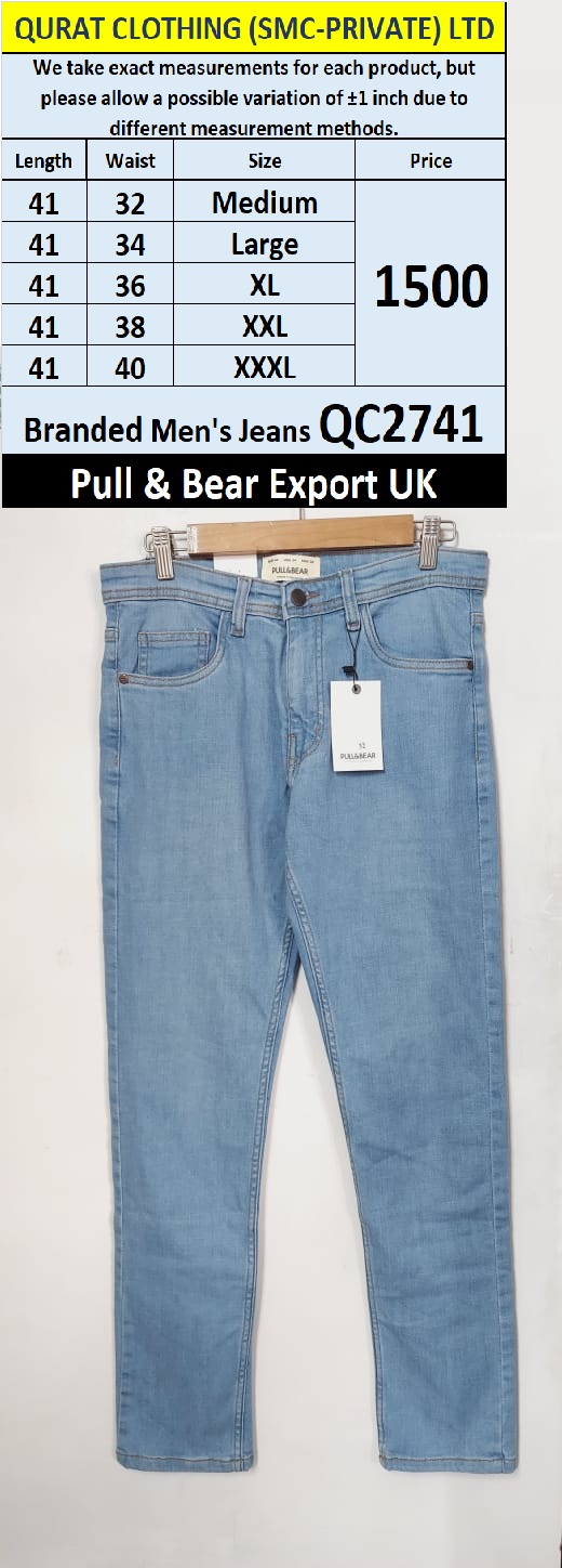 Pull & Bear Brand Men's Jeans QC2741 Export United Kingdom  - QC2741