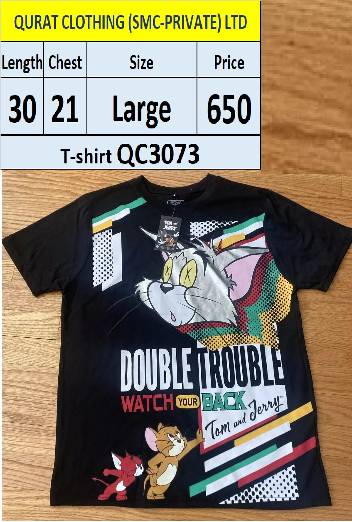 Branded Export Cotton Blended T-shirt QC3073