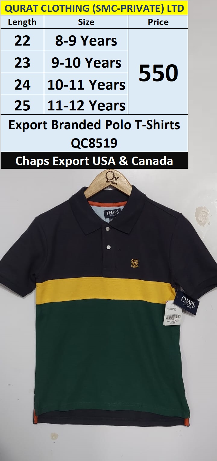  Branded Chaps Polo T-shirt QC8519, Export USA & Canada
