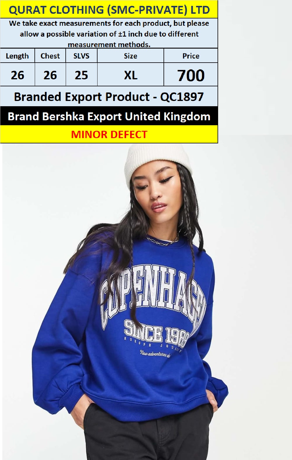 Branded Export Product QC1897 Export United Kingdom (minor defect)