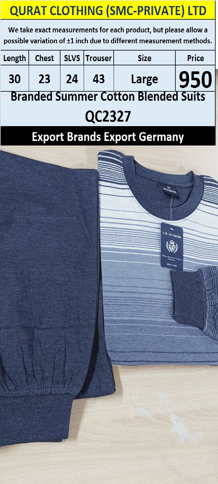 International Brands Summer Cotton Blended Suits Export Germany QC2327 
