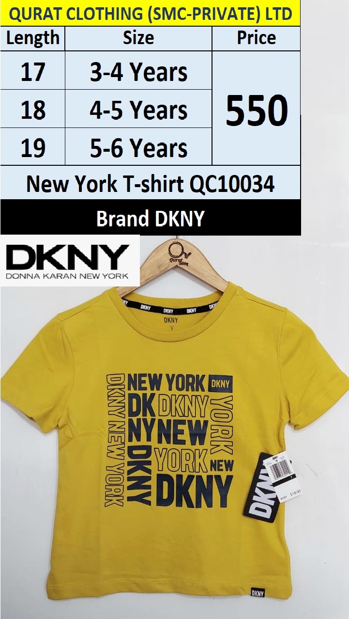 DKNY Brand Yellow New York T-shirt QC10034