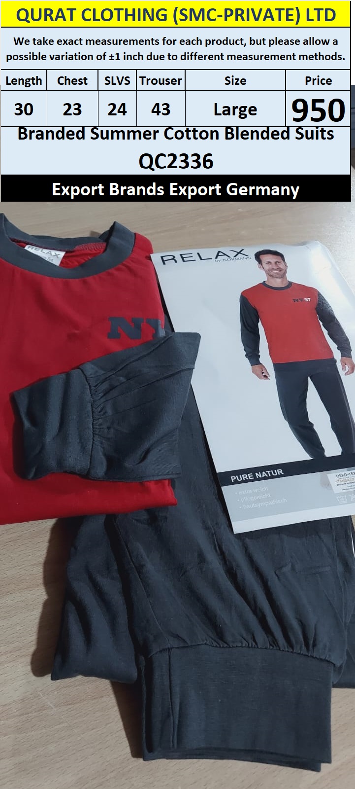 International Brands Summer Cotton Blended Suits Export Germany QC2336