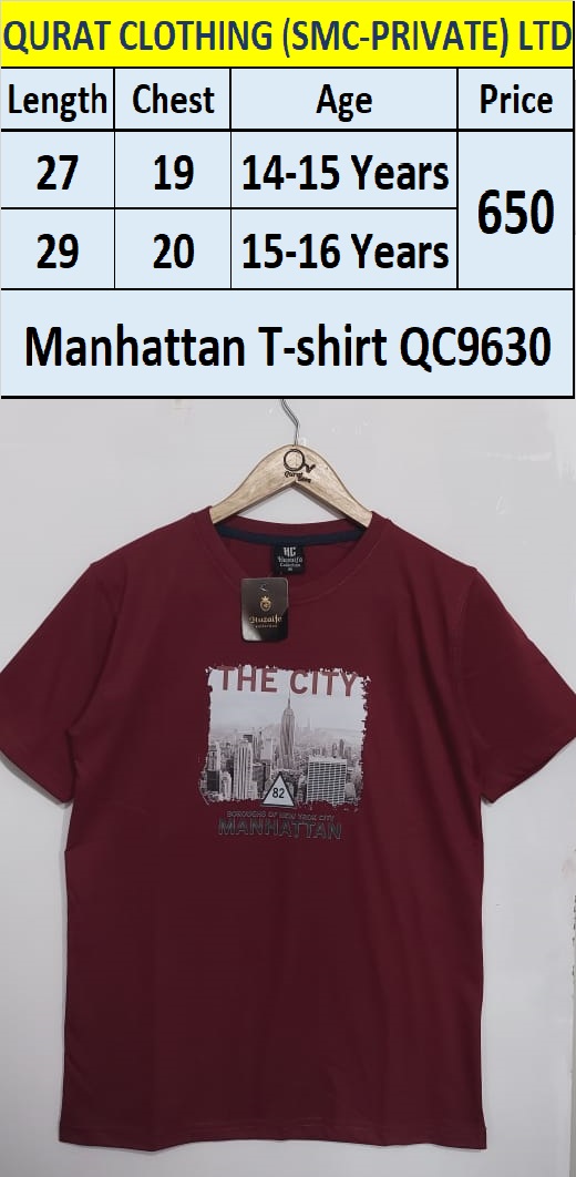 Maroon Manhattan City T-shirt QC9630