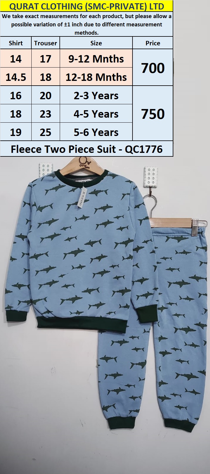 Fleece Two Piece Suit QC1776