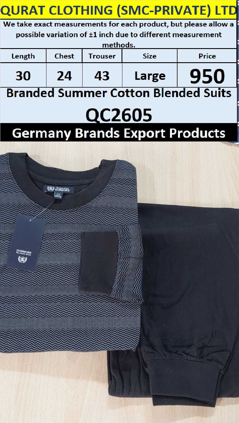 International Brands Summer Cotton Blended Suits Export Germany QC2605