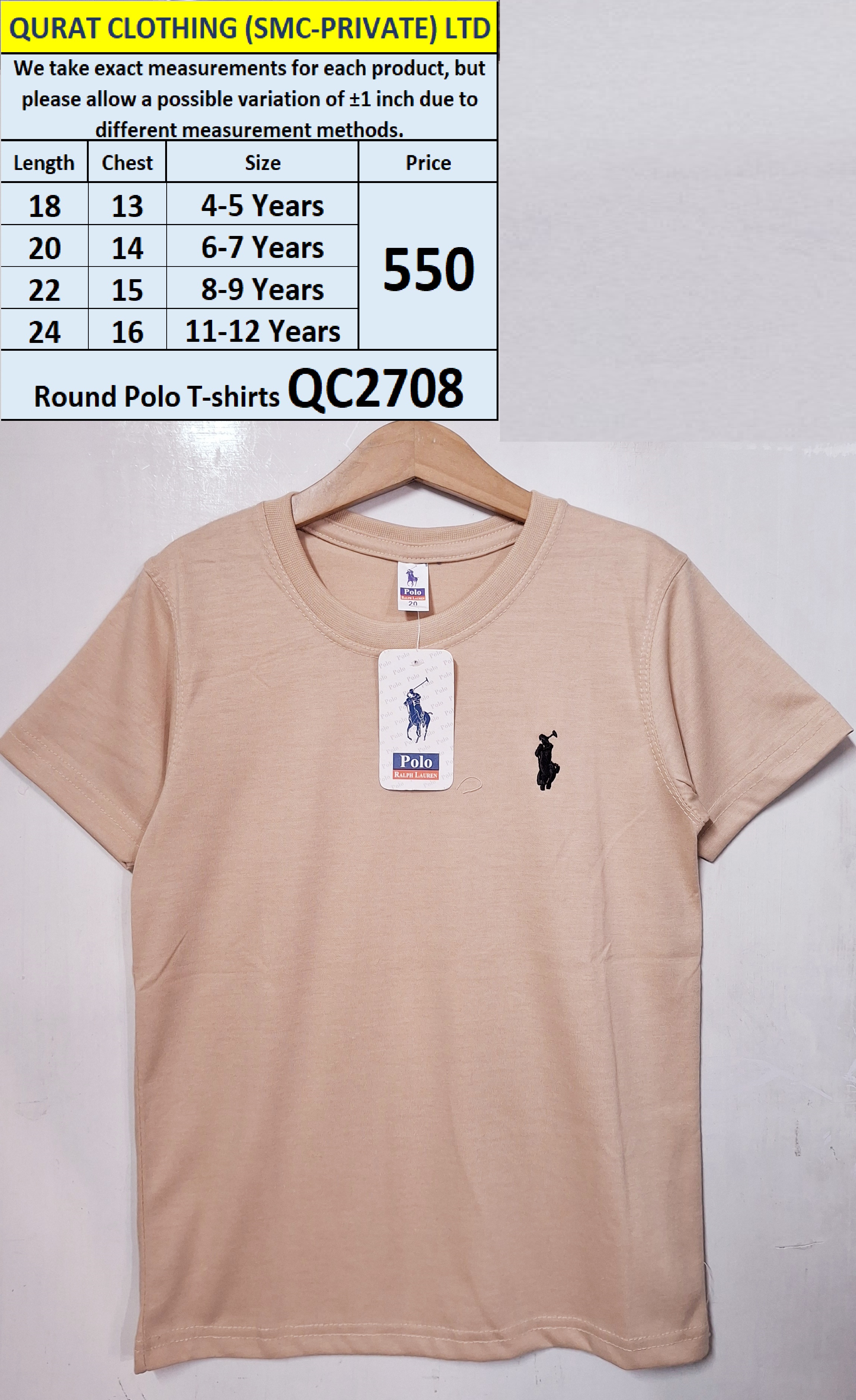 Round Neck Polo T-shirt QC2708