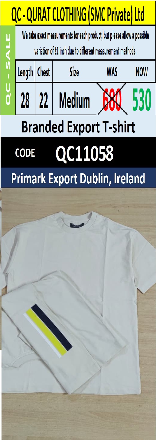 BRANDED EXPORT DROP SHOULDER T-SHIRT QC11058 – Primark Export Dublin, Ireland