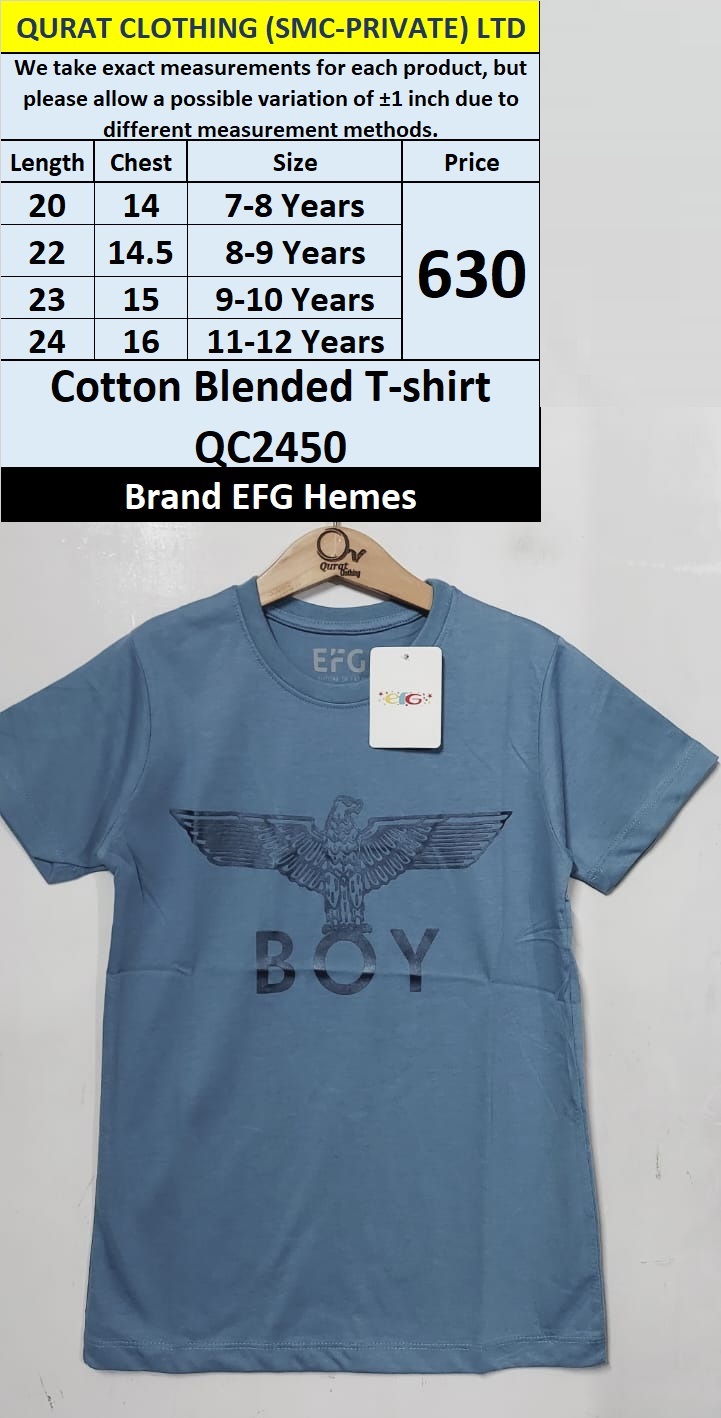 EFG Hemes Brand Cotton Blended T-shirt QC2450