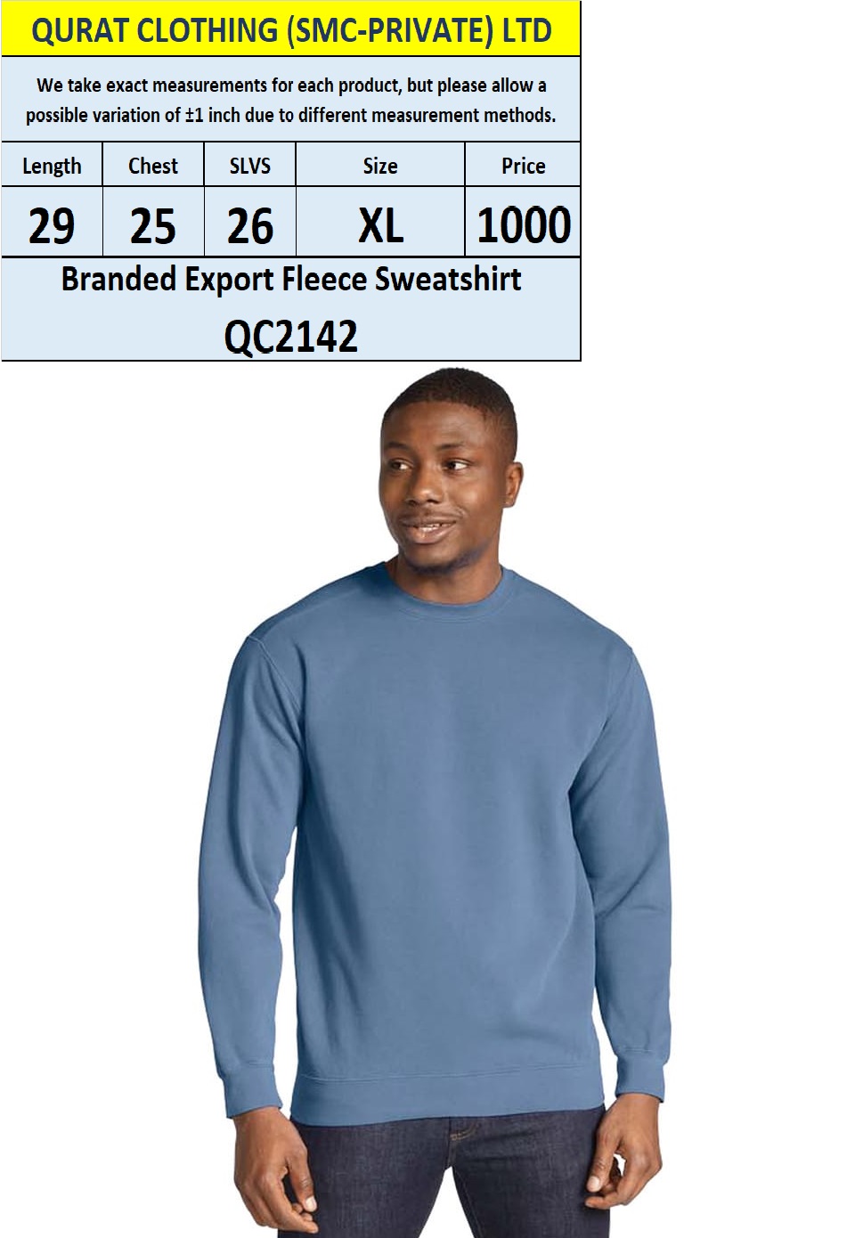 Branded Export Fleece Sweatshirt QC2142