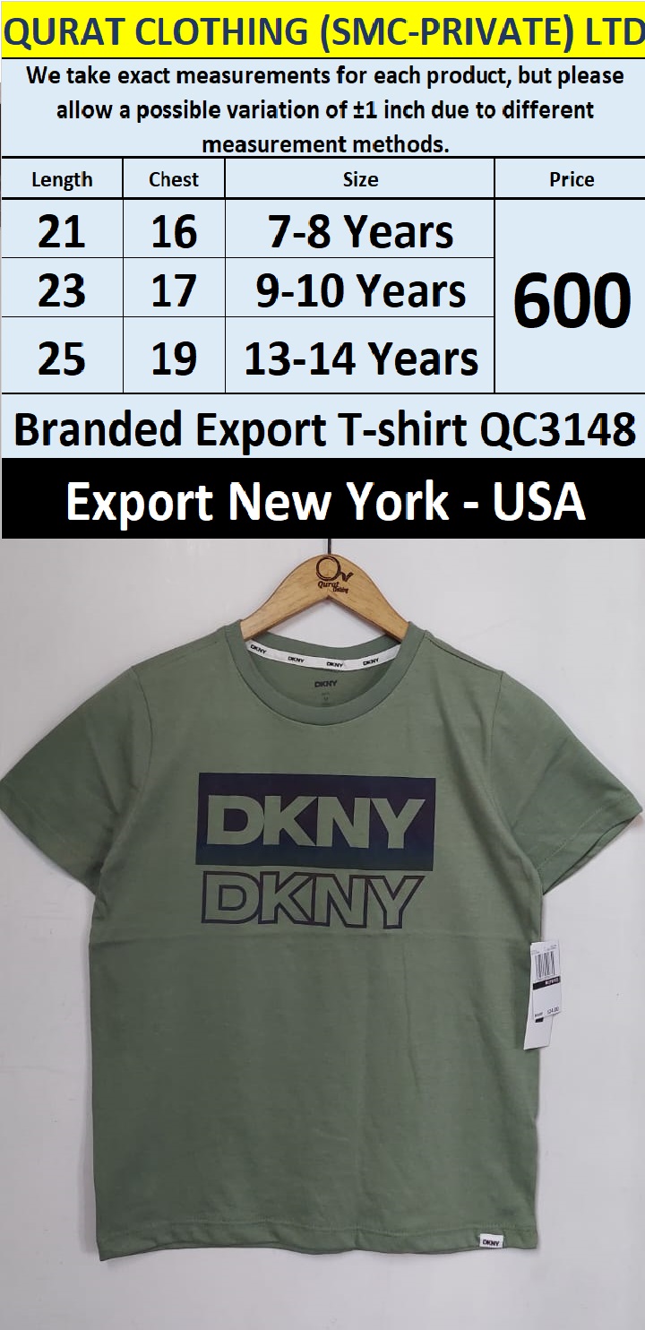 DKNY Brand T-shirt QC3148 Export New York - USA