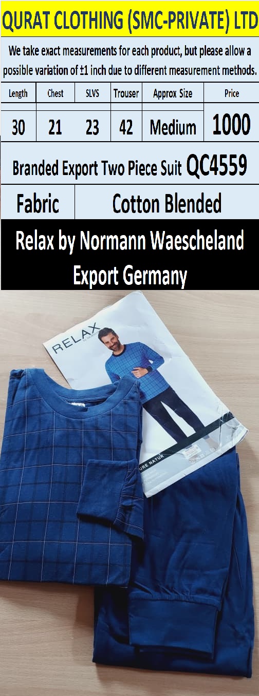 Relax by Normann Waescheland Branded Two Piece Suits QC4559 Export Germany