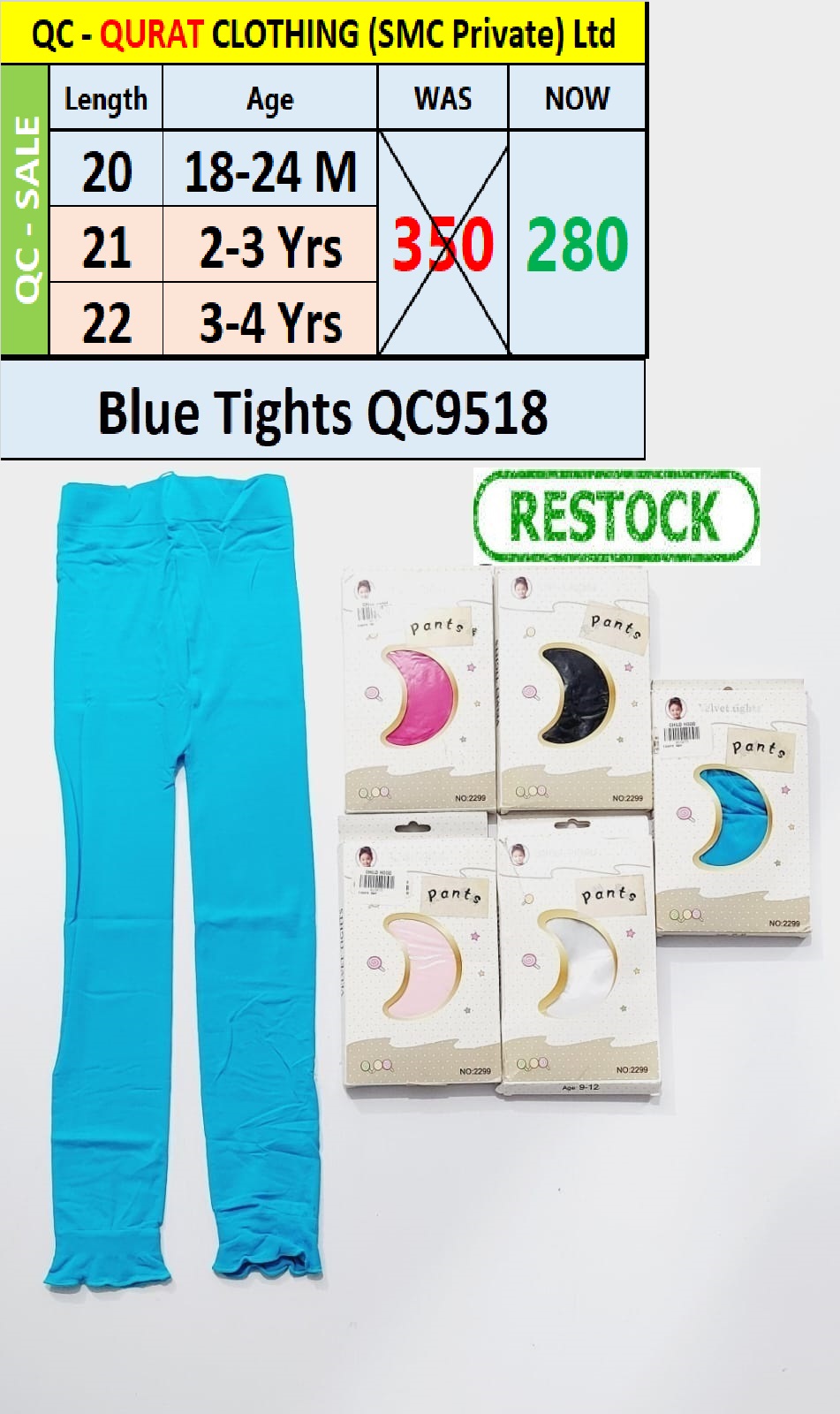 Blue Summer Tights QC9518