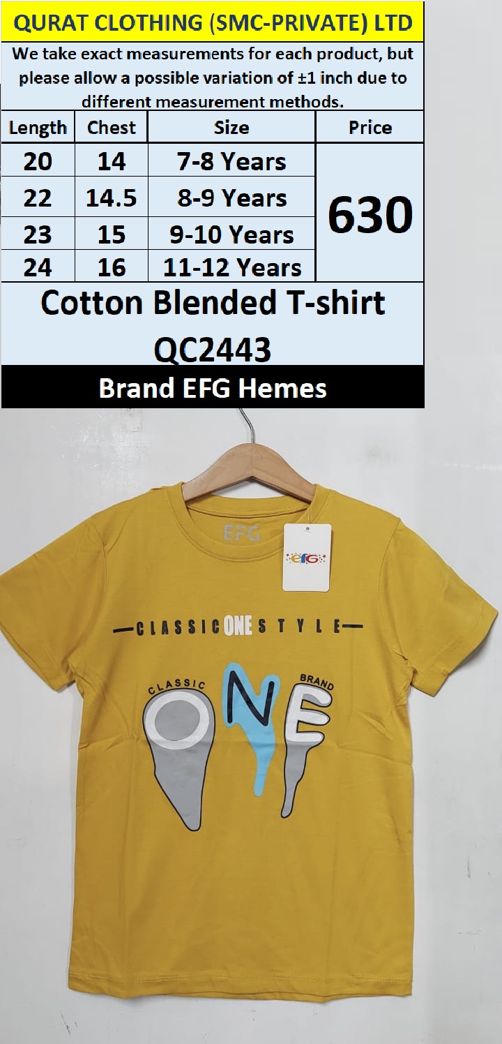 EFG Hemes Brand Cotton Blended T-shirt QC2443