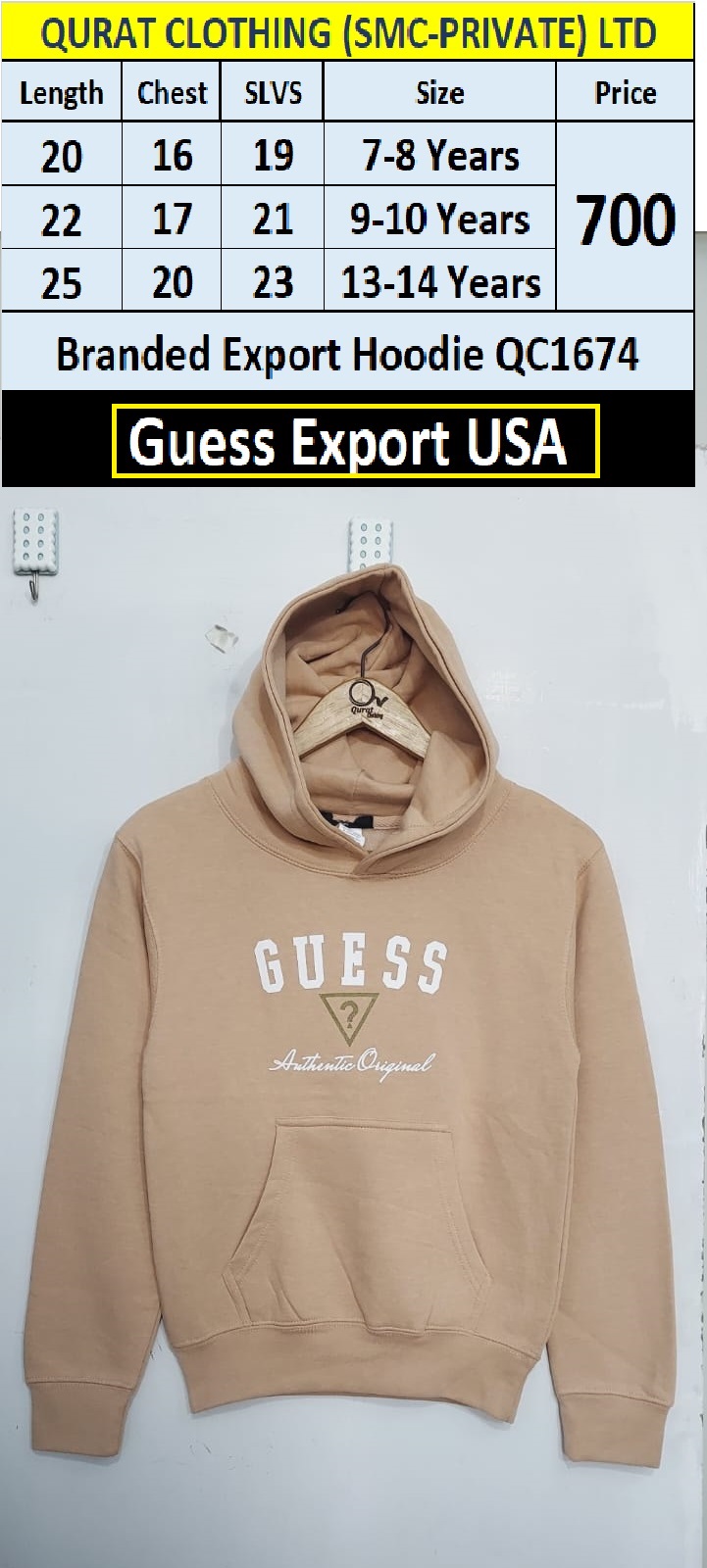 Guess Brand Export Hoodie QC1674 Export USA 