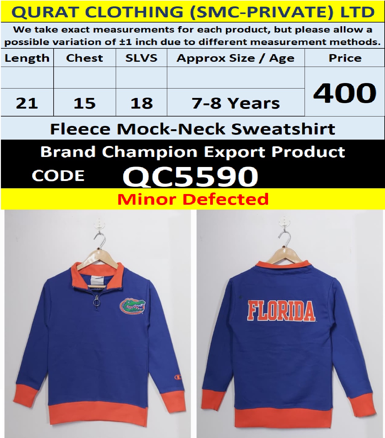 Branded Export Product (Minor Defected) - QC5590