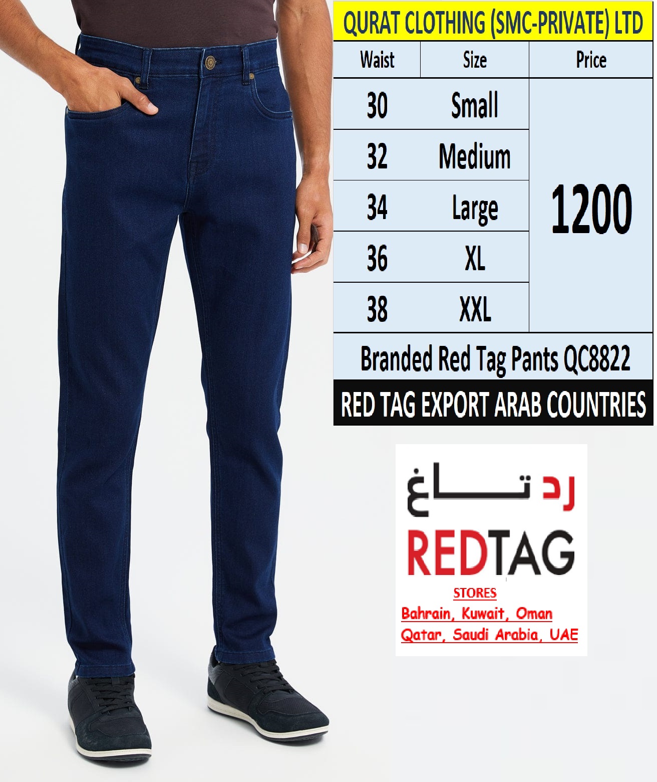 Branded Red Tag Pant QC8822 Export to Arab Countries 