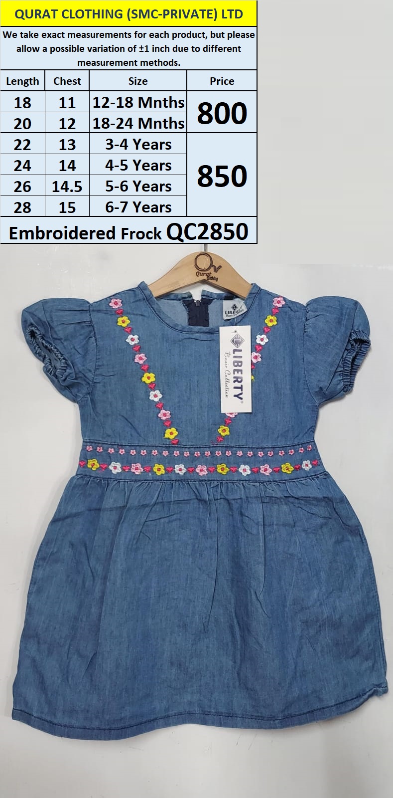 Embroidered Frock QC2850