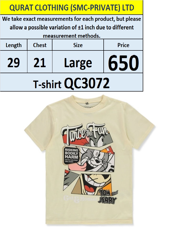 Branded Export Cotton Blended T-shirt QC3072