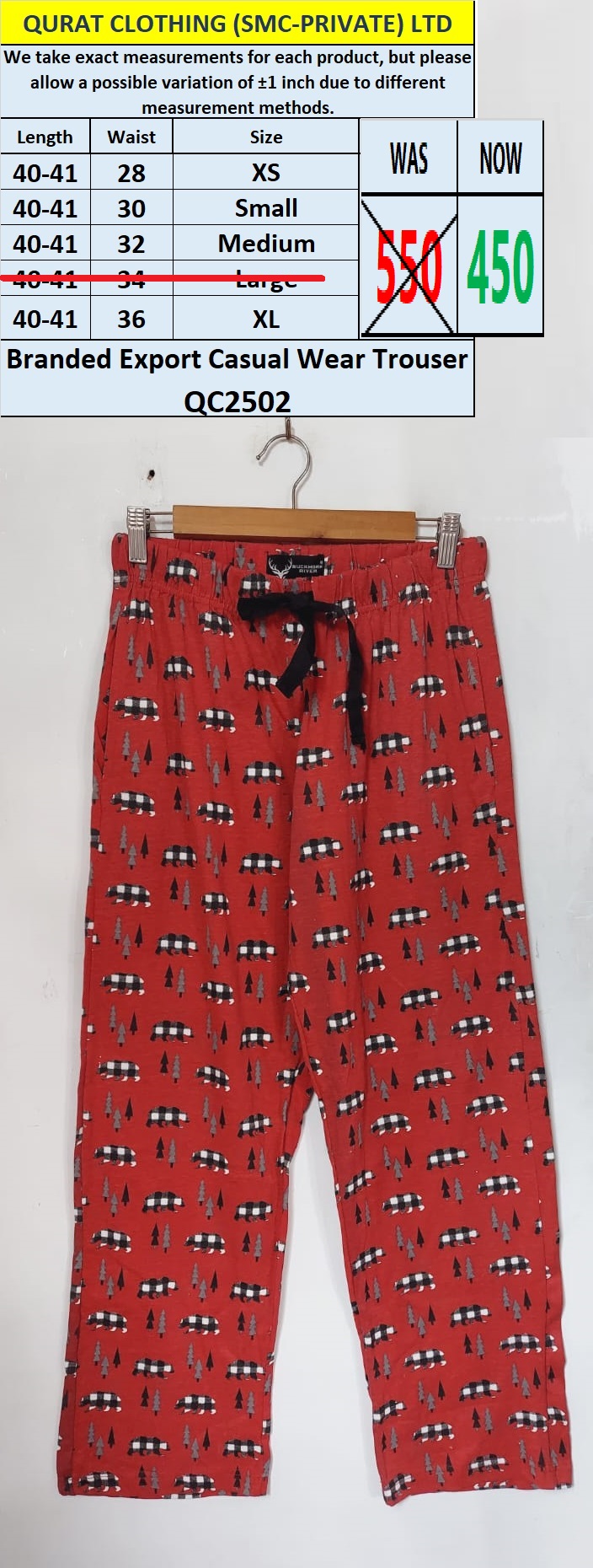 Branded Export Casual Wear Trouser QC2502