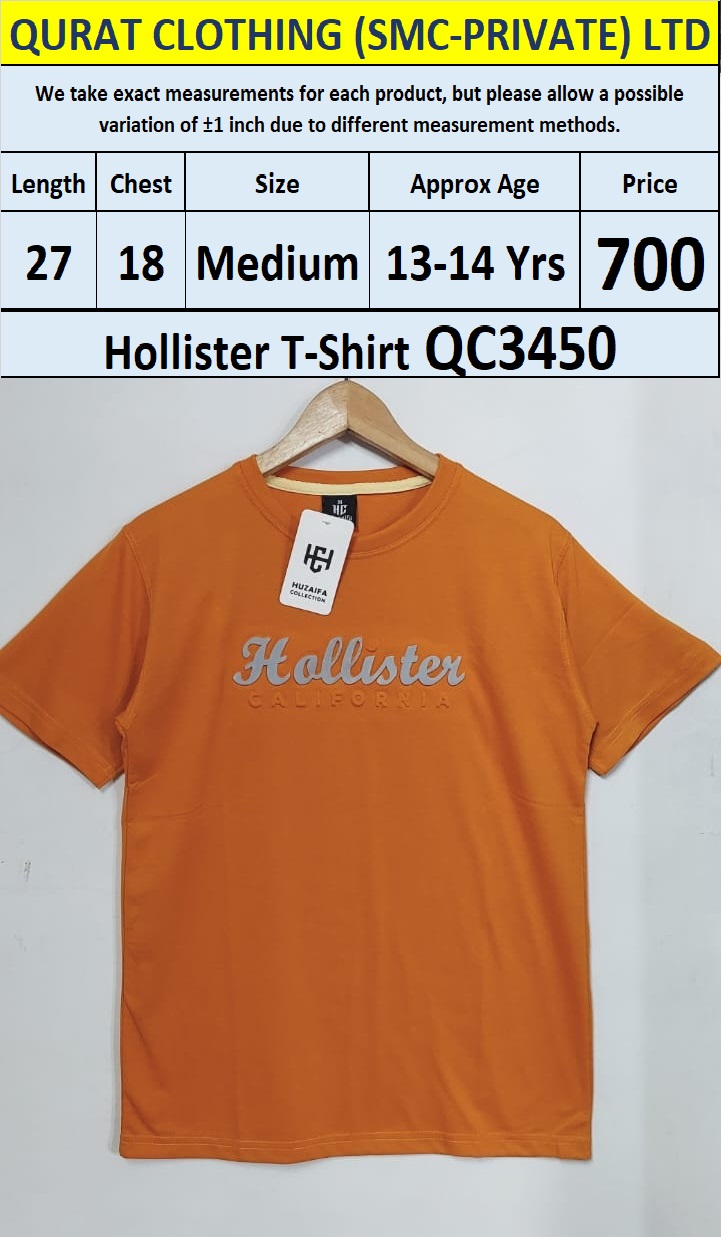Soft Cotton Blended Hollister - T-Shirt QC3450