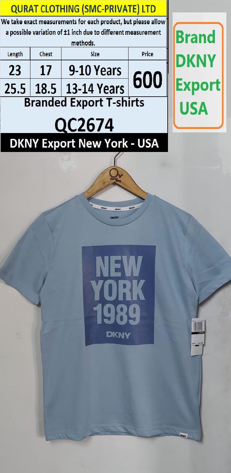 DKNY Brand T-shirt QC2674 Export New York - USA