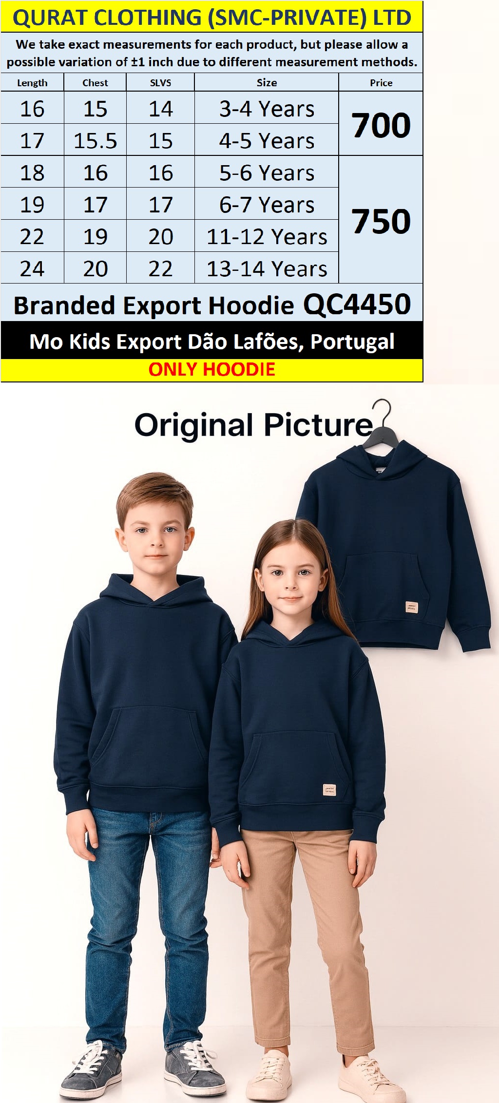 MO Clothing Brand Hoodie Export Dão Lafões, Portugal - QC4450