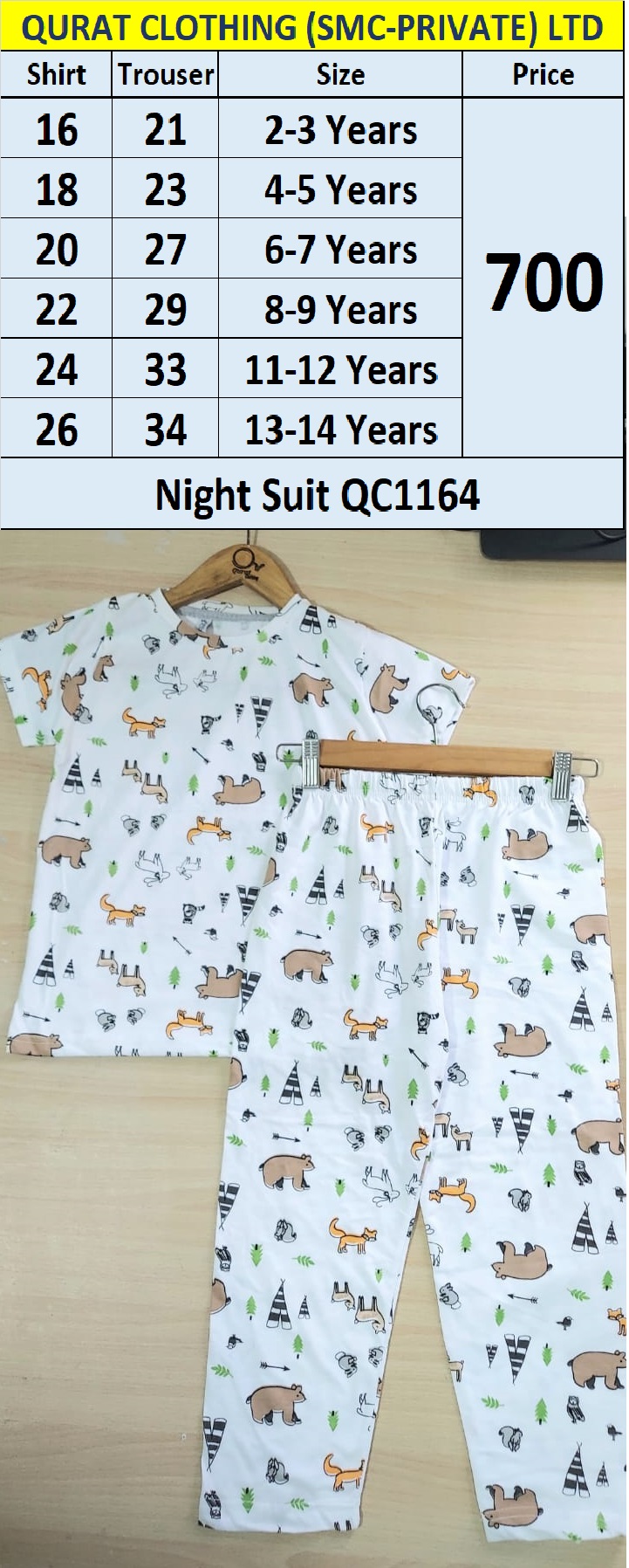 Night suit code QC1164