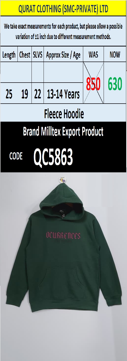 Top International Branded Export Hoodie / Sweatshirt Products - QC5863