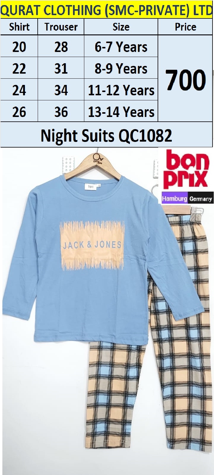 BPC Brand Jack & Jones Night Suit QC1082