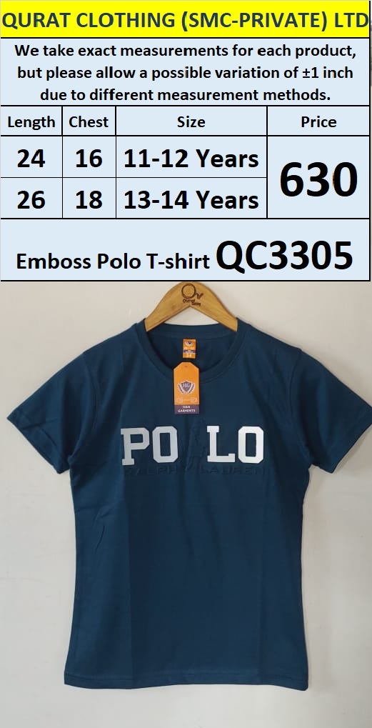 Timber Green Emboss Polo T-shirt QC3305