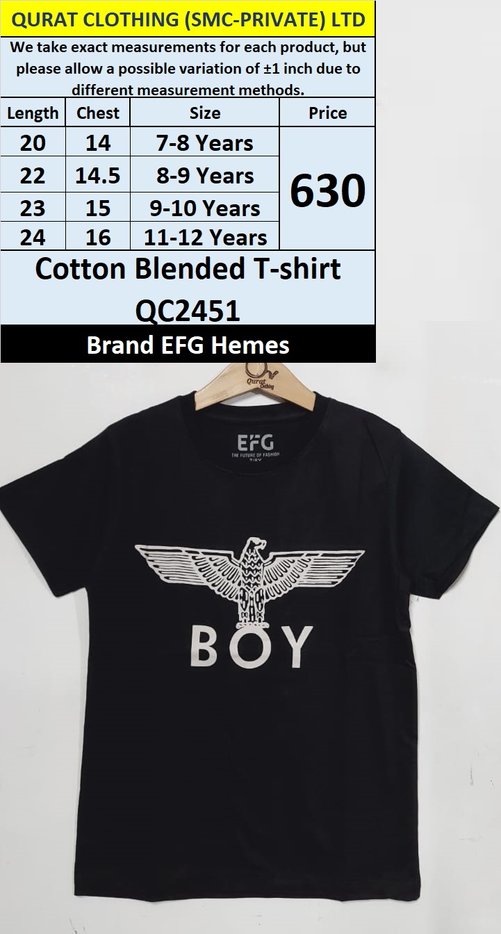 EFG Hemes Brand Cotton Blended T-shirt QC2451