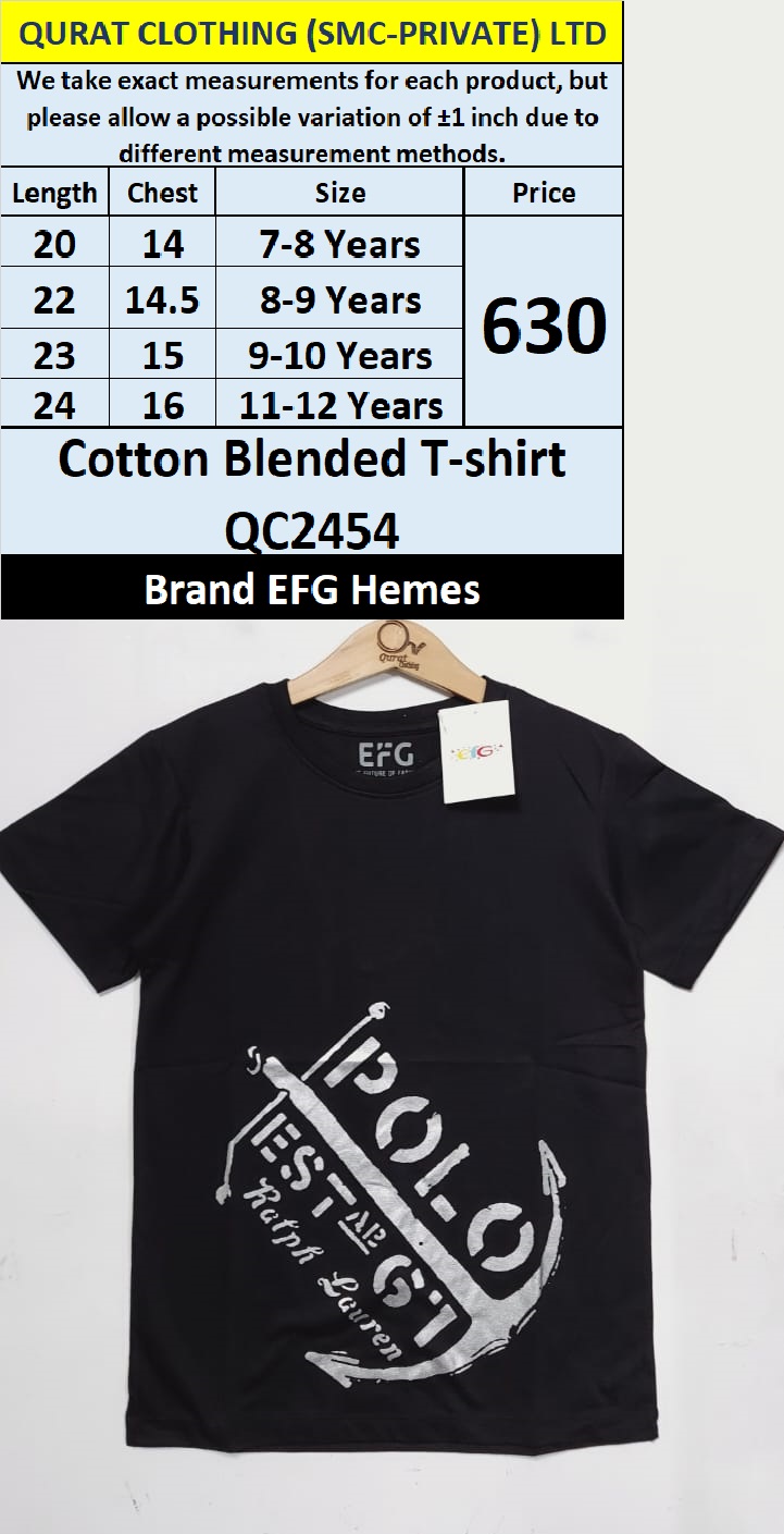 EFG Hemes Brand Cotton Blended T-shirt QC2454