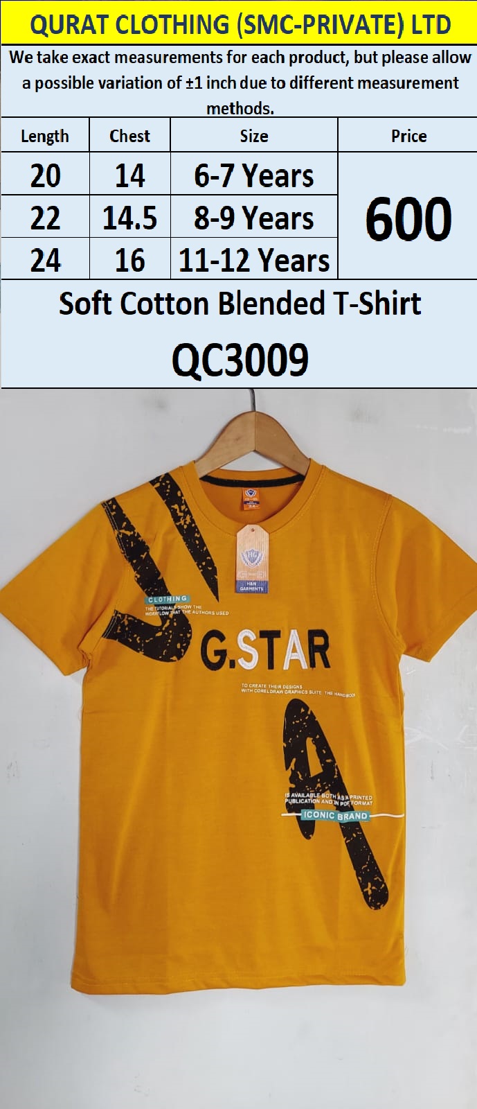 Soft Cotton Blended T-shirt QC3009