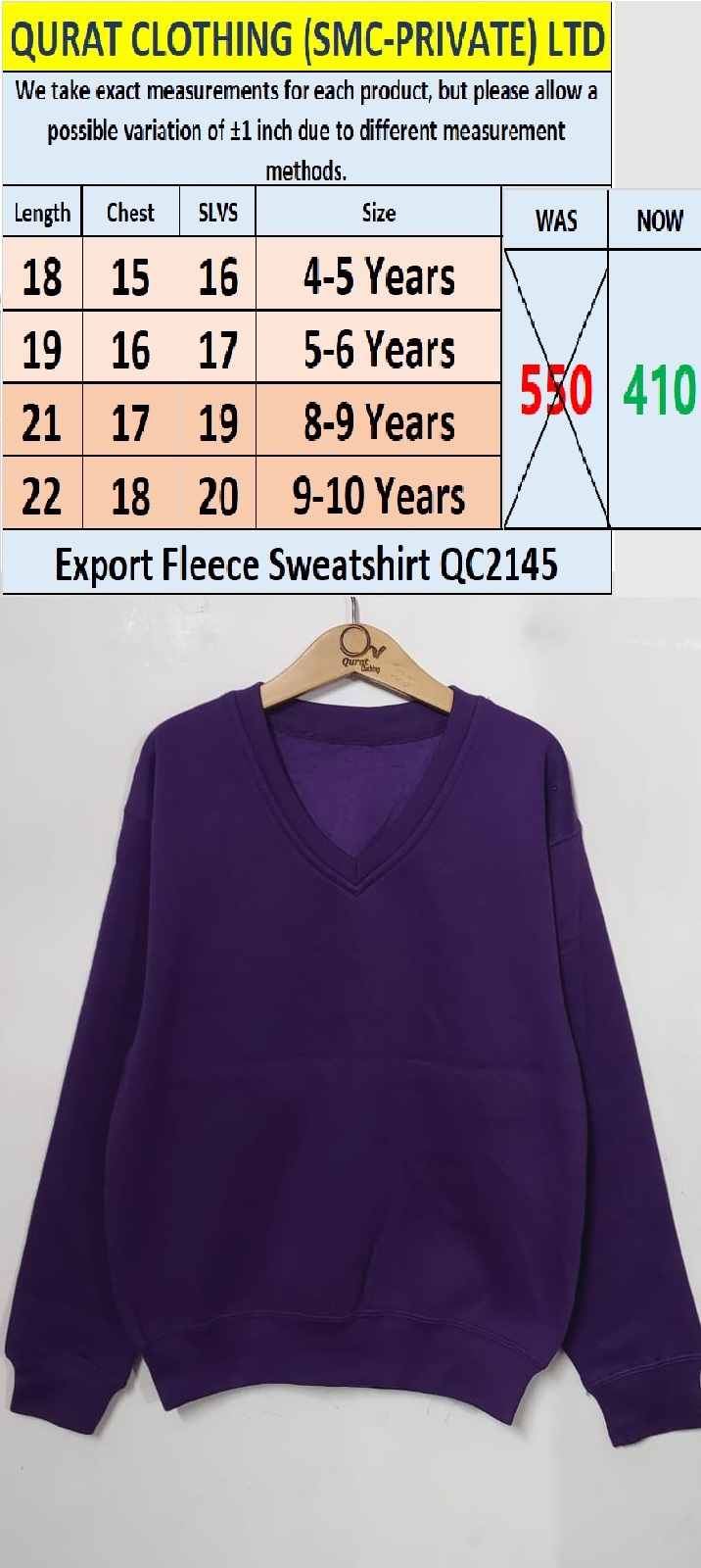 Export Fleece Sweatshirt QC2145 