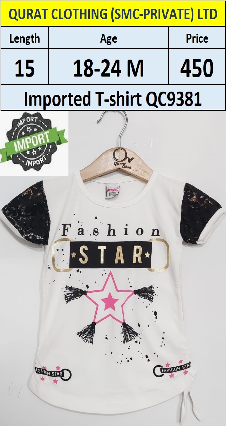 Turkey Imported Fashion Star T-shirt QC9381 Brand Ozmirac